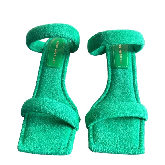 Good American Terry Slip On High Heel Sandals - Picture 2 of 5